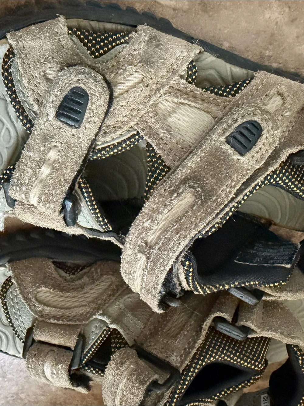 Kids Beige Gray Active Sandals with Adjustable Straps Size 12 Kid Connection